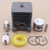 Homelite s25 25cc 트리머 브러시 커터 연료 라인 호스 필터 용 33.5mm 실린더 피스톤 핀 키트, 한개옵션0