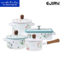[에지리] 안나 에밀리아 법랑 냄비 세트, 없음