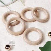 [0UK] 마크라메 재료 너도밤나무 고리 링 5.5cm 6cm 7cm 8cm 모던마크라메 마크라메월행잉 마크라메화분걸이 마크라메DIY 목봉23456ea