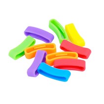 GUIPING 10 조각 부드러운 실리콘 시계 밴드 루프 SUUNTO 시리즈 용 고무 시계 스트랩 키퍼 리테이너 홀더 루프