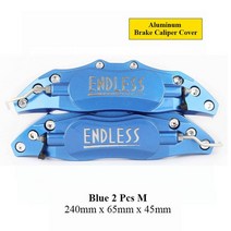 자동차캘리퍼 2PCS 3D 끝없는 알루미늄 브레이크 캘리퍼스 커버 전면 자동차 스타일링 푸조 207 308 RCZ, 14 2 Pcs M Blue