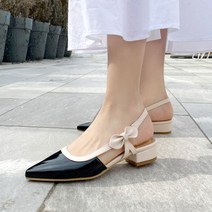 리본 스트랩 슬링백 펌프스 3cm