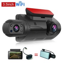 룸미러블랙박스 실시간 차량용 블랙박스 자동차 dvr 카메라 4.3 인치 풀 HD 자동차, 3.5인치 듀얼 렌즈