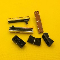 10pcs sc-302n 긴 45mm 균형 잡힌 부드러운 슬라이드 전위차계 b10k핸들 길이 10mm 30mm 여행 3 피트 + 10pcs 페이더 캡, 10k 옴