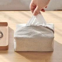 티슈케이스 레트로 가정용 린넨 북유럽 화장지 휴지 거실 패브릭, 대마