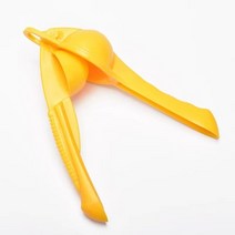 과일착즙기 스퀴저 플라스틱 레몬 주스 클립 수동 과즙 짜는기구 휴대용 가정용 과일 과즙, 노란색