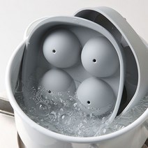 아름다운공간 국내제작 실리콘 아이스몰드 얼음틀 왕볼4구(3color), 그린