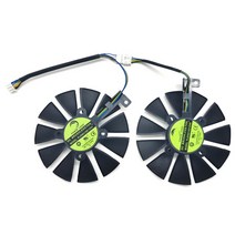 새로운 87MM GTX1060 RX480 쿨러 팬 ASUS GTX 1060 RX 그래픽 카드 T129215SU PLD09210S12HH 28mm 냉각 팬, 02 A set of fan