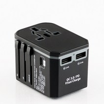 여행용 QC3.0 PD충전 멀티아답터 3포트 외국여행 출장 어학연수 어댑터 J28