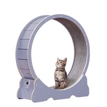 Runcats 원목캣휠 원목캣타워 캣워크 런닝머신 스크래쳐 고양이 실내 운동훈련 헬스기구 DIY 또는 5분만 간이조립 다양한 색상 사이즈, 자체 조립L(102*36*108), 워싱블루