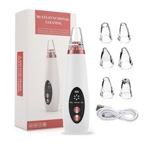 갈바닉 진동 클랜저 피부 관리 미용 기기 1 set usb 스킨 케어 도구 초음파 페이스 스크러버 여드름 진공 리무버 페이셜 스프레이어 rf ems led 메조 테라피 페이셜, 블랙헤드 리무버
