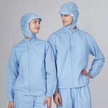 워크라인 이지 긴팔 TC32수 HACCP 이지밴드 식품 급식 위생복 자켓/블루, L