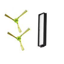 3 개/몫 pair 사이드 브러시 H11 HEPA 필터 및 LG Hom Bot VR6270LVM VR65710 VR6260LVM VR 시리즈 로봇 청, 한개옵션0, 한개옵션1