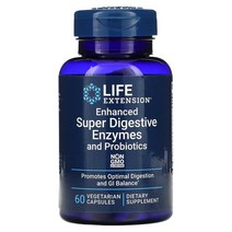 라이프익스텐션 Enhance Super Digestive 효소 프로바이오틱스 60베지캡슐