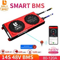 파워뱅크 태양광 패널 배터리 충전기 smart bms 14s pcm bms 80a 100a 200a e-bike lili ion 관리 시스템 48v with balance, 100a bt uart 수