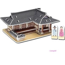 종이모형 전통 뜯어 퍼즐 3D 입체 만들기 페이퍼토이 가옥 어린이 초가집 기와집 집콕놀이 입체퍼즐uvw529, 상품선택, MMSd_3D 종이입체퍼즐 초가집