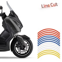 XMAX300 타이어전용 휠 반사스티커 오토바이크 꾸미기, 흰색