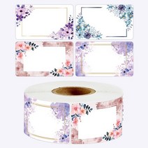 네임스티커 홈데코 가죽스티커 50-250pcs 35cm 꽃 이름 레이블 주방 빈 필기 날짜 스티커 냉장고 냉동고 식품 저장 중소기업, qy2086-50pcs