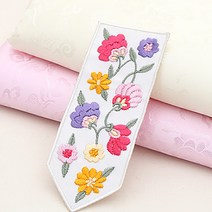 74-607 한복용 다각형 자수장식_흰색 hdq, 1개