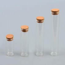 잡곡보관용기 육수통 과일청용기 유리병투명 코르크 유리병 4개 커피보관병 주류병 잼, 120mm