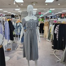 무자크 DP03 둥근카라 체크 원피스 MM4WOP10