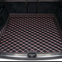트렁크 매트 토레스 bmw 테슬라 XWSN-PU 가죽 커스텀 자동차 트렁크 매트 아우디 A6 2005-2011 2012-2018, 01 Black Red_02 A6 2012-2018