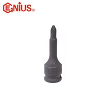 지니어스 드라이버 비트 소켓 십자 임팩용 라쳇, 1/2 십자 #3