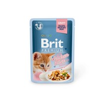 브리트 캣 프리미엄 파우치 습식사료 그레이비, 24개, 85g, 치킨 키튼
