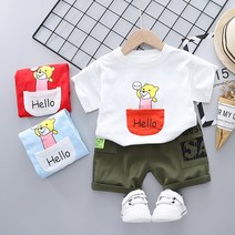 루라줌) 아기 유아 아동 키즈 돌아기 두돌 3살 4살 어린이 포켓곰돌이 반팔 반바지 상하복세트 어린이집 등원룩 외출복 조카선물 트레이닝복세트