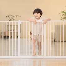 국민템 이지슬라이드 유아 안전문 초소형 60 - 65cm 아기 안전펜스 강아지, Ver2(아이보리), 확장패널 7cm