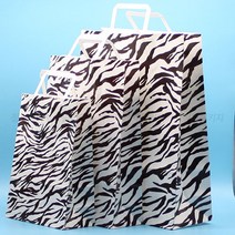 정원패키지 밤색지브라쇼핑백 자동쇼핑백10장단위(3가지사이즈), 중(26cm*9cn*36cm)=10장, 1개