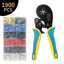 hsc8 6-46-6 톱니 모양의 자체 조정 래칫 페룰 압착 도구 키트 hsc4 6-4vxc9 16-6 고탄소강 조 압착 도구, vxc9 16-6 1900개