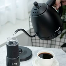 주코 핸드 드립 드립주전자 드립포트 전기드립포트 무선드립포트 ZCK-HY0114, 블랙