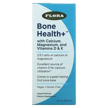 플로라 Bone Health with Calcium Magnesium and Vitamins D & K Liquid 8 fl oz 236ml, 1개