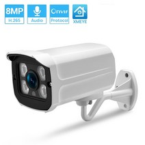 4k 8mp 울트라 hd onvif ip 카메라 방수 야외 카메라 auido 기록 모션 감지 xmeye 클라우드 cctv 보안 카메라 h.265, 3mp dc12v, 3.6mm