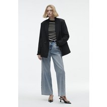 독일 자라 ZARA 더블 브레스티드 오버사이즈 블레이저 - 블랙 100028