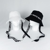 [당일출고] 레터링 스트랩 버킷햇 2color 야외 골프 모자 여성 벙거지 챙모자 레이스 자외선차단 봄 여름 가을 등산 캠핑