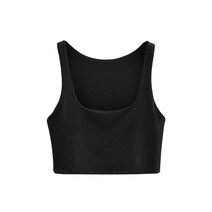 트레이닝조끼 LIVIAHOME 무드 베이스 타입 솔리드 무지 더블레이어 스퀘어넥 여성 숏 브라탑 상의 2648663495
