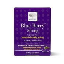 뉴 노르딕 블루 베리 스트롱 Eye Vision Support Supplement Lutein Eyebright Bilberry 스웨덴 메이드 60정(1팩), 60 카운트(1팩)