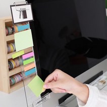 데스크 정리 투명 아크릴 모니터 부착 메모 보드 RD-10549