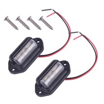 2pcs 파란 차 LED 면허 문 의례 빛 방수 갑판 스턴 Transom 램프 오토바이 보트 트럭 트레일러 12V-24V