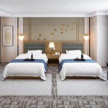 부부 트윈 침대 신혼 퀸 맞춤 제작하다 스타일 호텔 가구 베드 객실 콘도 맞춤형, 03 더블침대: 1.5x2m