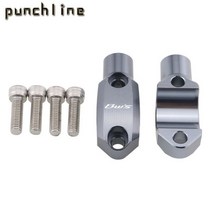 MT-15 XJR1300 TDM 900 BWS125 SMX155 마스터 실린더 고정 미러 마운트 22mm 핸들 바 포지티브 및 네거티브 스레드, Grey logo BWS