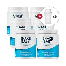 쉐이크베이비 초유 단백질 프로틴 유청 파우더 분말 식사대용 보충제 300g, 6개, 300g(화이트보틀600ml)