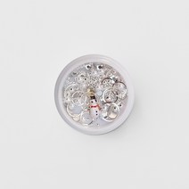 크리스마스 네일파츠 스톤 글리터 믹스 통세트, 06.눈사람&메탈실버세트