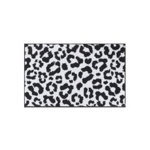 Juicy Couture 옴브레 레오파드 100% 폴리에스터 고흡수성 속건 욕실 매트 20인치 x 34인치 블랙/화이트, 검정 흰색