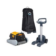 DOLPHIN Universal 유니버셜 캐디 및 클래식 커버가 있는 DOLPING Triton PS 로봇 풀 청소기 최대 50피트까지 지상 수영장에 이상적임…, Triton PS with Caddy and Caddy