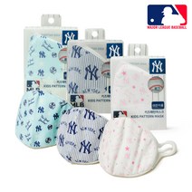 MLB 엠엘비 키즈패턴 마스크 방한대 NY 블루, 1개, 1개