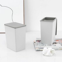 냄새차단 뚜껑형 데스크 미니휴지통2L 소형쓰레기통 사무용