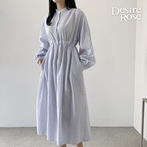 디자이어로즈 / 여성 봄원피스 여름스트라이프원피스 허리끈원피스